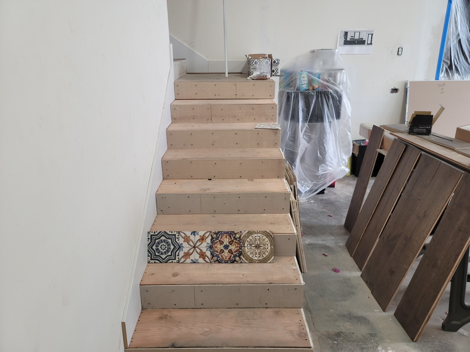 Before a custom staircase builder in san diego